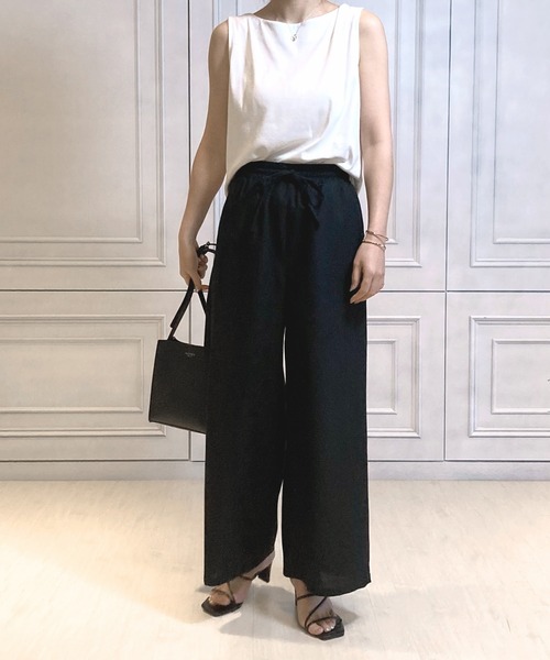 Felt-Maglietta(フェルトマリエッタ)の「リネンワイドパンツ(その他パンツ・レディース・ベージュ/アイボリー/ブラック/カーキ・MEDIUM)」の14枚目の写真