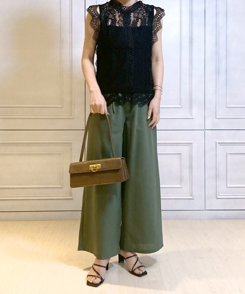 Felt-Maglietta(フェルトマリエッタ)の「リネンワイドパンツ(その他パンツ・レディース・ベージュ/アイボリー/ブラック/カーキ・MEDIUM)」の11枚目の写真