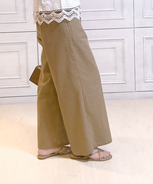 Felt-Maglietta(フェルトマリエッタ)の「リネンワイドパンツ(その他パンツ・レディース・ベージュ/アイボリー/ブラック/カーキ・MEDIUM)」の8枚目の写真