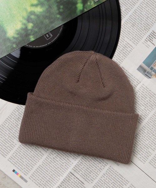 WEGO（ウィゴー）の「WEGO/カラーショートビーニー（ニットキャップ/ビーニー・メンズ・ブラック/オレンジ/グレー/グリーン系その他/ライトブラウン・FREE）」の4枚目の写真