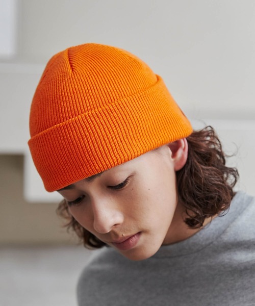 WEGO（ウィゴー）の「WEGO/カラーショートビーニー（ニットキャップ/ビーニー・メンズ・ブラック/オレンジ/グレー/グリーン系その他/ライトブラウン・FREE）」の15枚目の写真