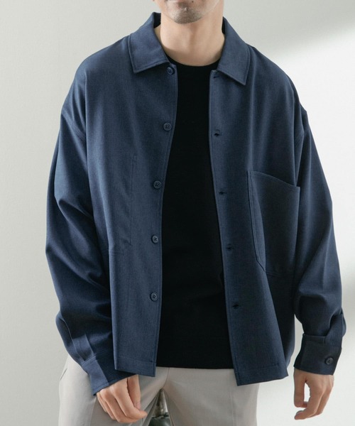 ITEMS URBANRESEARCH(アイテムズ アーバンリサーチ)の「ポリツイル オープンカラーCPOシャツ(シャツ/ブラウス・メンズ・ネイビー/チャコールグレー/ベージュ・MEDIUM/LARGE)」の15枚目の写真