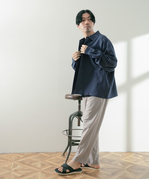 ITEMS URBANRESEARCH(アイテムズ アーバンリサーチ)の「ポリツイル オープンカラーCPOシャツ(シャツ/ブラウス・メンズ・ネイビー/チャコールグレー/ベージュ・MEDIUM/LARGE)」の18枚目の写真