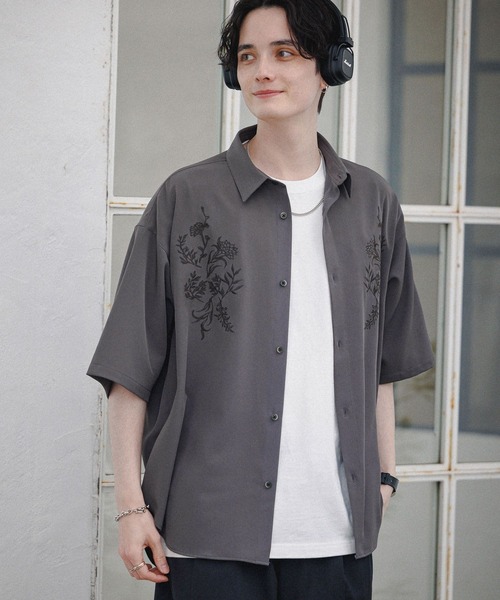 RAGEBLUE（レイジブルー）の「ラグイージー/刺繍シャツ（シャツ/ブラウス・メンズ・ホワイト/グレー/ベージュ/ブルー・MEDIUM/LARGE）」の16枚目の写真