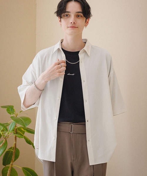 RAGEBLUE（レイジブルー）の「ラグイージー/刺繍シャツ（シャツ/ブラウス・メンズ・ホワイト/グレー/ベージュ/ブルー・MEDIUM/LARGE）」の7枚目の写真