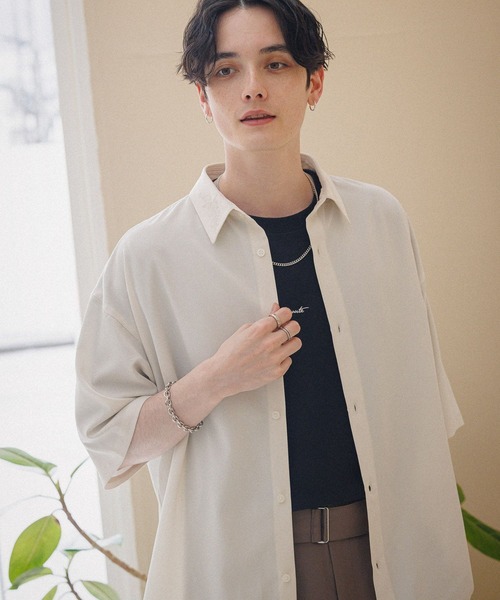 RAGEBLUE（レイジブルー）の「ラグイージー/刺繍シャツ（シャツ/ブラウス・メンズ・ホワイト/グレー/ベージュ/ブルー・MEDIUM/LARGE）」の11枚目の写真