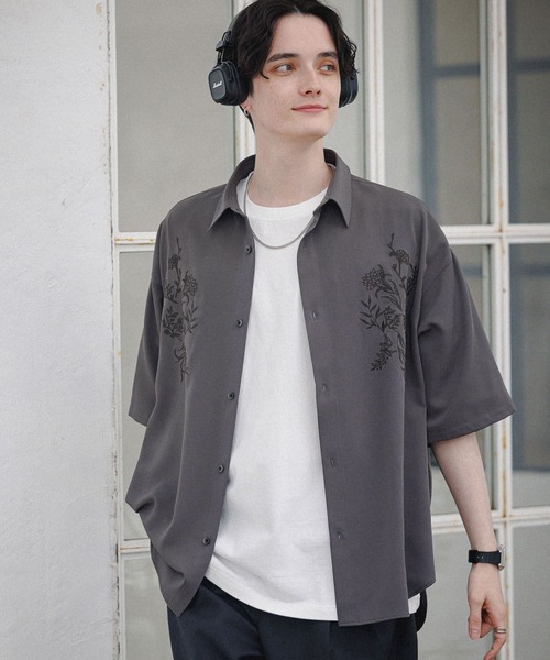 RAGEBLUE（レイジブルー）の「ラグイージー/刺繍シャツ（シャツ/ブラウス・メンズ・ホワイト/グレー/ベージュ/ブルー・MEDIUM/LARGE）」の15枚目の写真