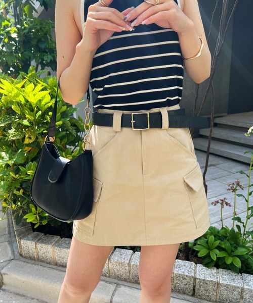 CLEA（クレア）の「チェーンポイントPUムーンショルダーバッグ（ショルダーバッグ・レディース・グリーン/ブラック/アイボリー/ベージュ/ブラウン・FREE）」の19枚目の写真