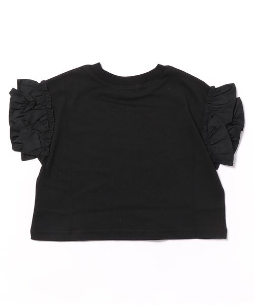 LOWRYS FARM（ローリーズファーム）の「ソデフリルプルオーバー　198241（Tシャツ/カットソー・キッズ・ブラック/ホワイト/ブラウン/ミント・110cm/120cm/130cm/140cm/150cm）」の7枚目の写真