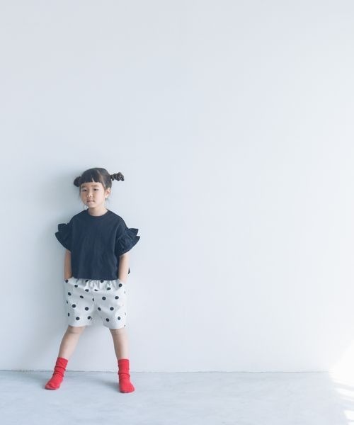 LOWRYS FARM（ローリーズファーム）の「ソデフリルプルオーバー　198241（Tシャツ/カットソー・キッズ・ブラック/ホワイト/ブラウン/ミント・110cm/120cm/130cm/140cm/150cm）」の17枚目の写真