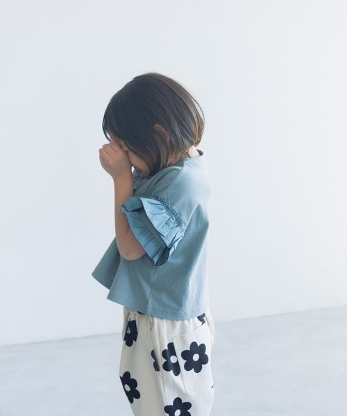 LOWRYS FARM（ローリーズファーム）の「ソデフリルプルオーバー　198241（Tシャツ/カットソー・キッズ・ブラック/ホワイト/ブラウン/ミント・110cm/120cm/130cm/140cm/150cm）」の15枚目の写真