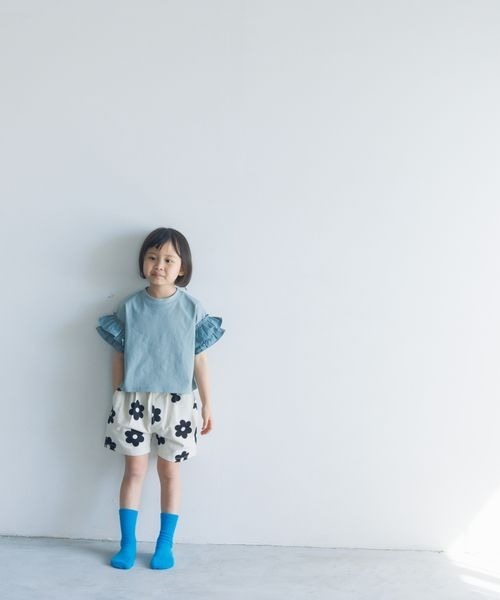 LOWRYS FARM（ローリーズファーム）の「ソデフリルプルオーバー　198241（Tシャツ/カットソー・キッズ・ブラック/ホワイト/ブラウン/ミント・110cm/120cm/130cm/140cm/150cm）」の10枚目の写真