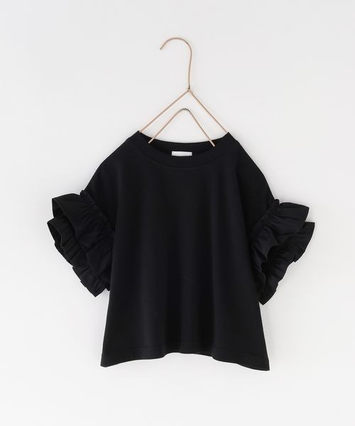 LOWRYS FARM（ローリーズファーム）の「ソデフリルプルオーバー　198241（Tシャツ/カットソー・キッズ・ブラック/ホワイト/ブラウン/ミント・110cm/120cm/130cm/140cm/150cm）」の13枚目の写真