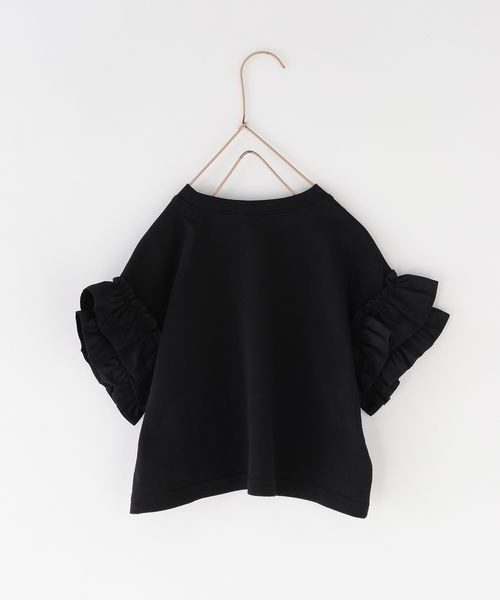 LOWRYS FARM（ローリーズファーム）の「ソデフリルプルオーバー　198241（Tシャツ/カットソー・キッズ・ブラック/ホワイト/ブラウン/ミント・110cm/120cm/130cm/140cm/150cm）」の6枚目の写真