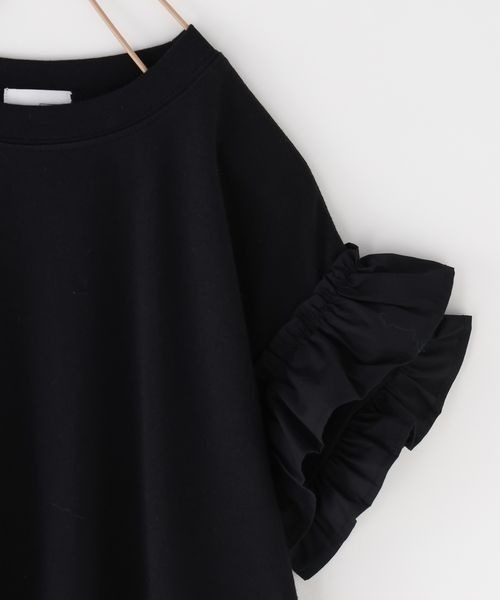 LOWRYS FARM（ローリーズファーム）の「ソデフリルプルオーバー　198241（Tシャツ/カットソー・キッズ・ブラック/ホワイト/ブラウン/ミント・110cm/120cm/130cm/140cm/150cm）」の9枚目の写真