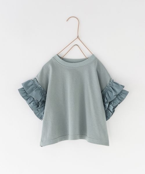 LOWRYS FARM（ローリーズファーム）の「ソデフリルプルオーバー　198241（Tシャツ/カットソー・キッズ・ブラック/ホワイト/ブラウン/ミント・110cm/120cm/130cm/140cm/150cm）」の19枚目の写真