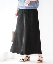 ストレッチロングデニムスカート