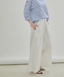 SALON adam et rope' | 【ベルトセットアップ対応・洗える】コットンナイロンワイドパンツ(その他パンツ)