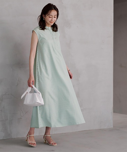 未使用★Tory Burch★バンドカラー★ロング★フレアーワンピース 未使用☆Tory Burch☆バンドカラー☆ロング☆フレアーワンピース