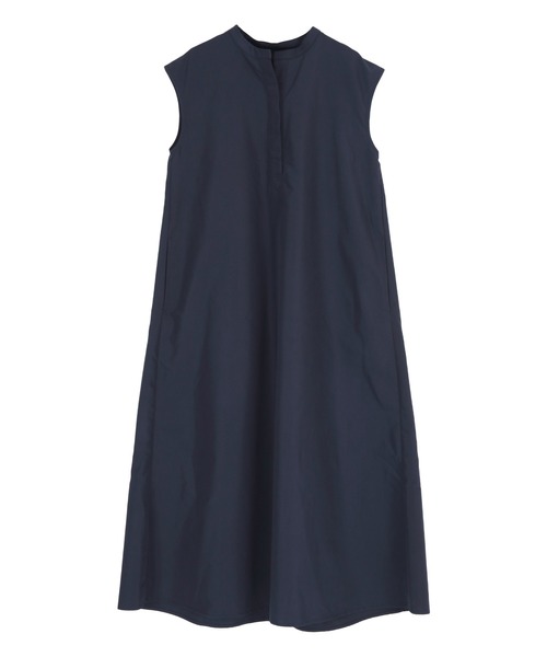 UR'S（ユアーズ）の「バンドカラーフレアロングワンピース（シャツワンピース・レディース・ネイビー/グレー系その他/ブルー/グリーン系その他・L/M/S）」の3枚目の写真