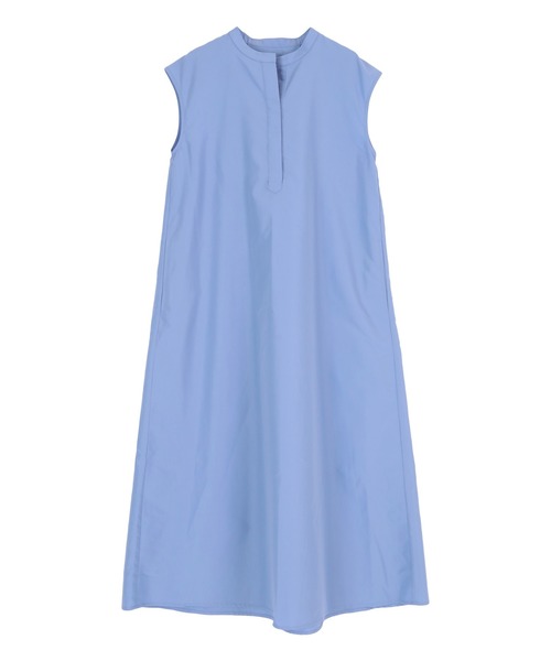 UR'S（ユアーズ）の「バンドカラーフレアロングワンピース（シャツワンピース・レディース・ネイビー/グレー系その他/ブルー/グリーン系その他・L/M/S）」の4枚目の写真