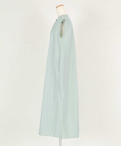 UR'S（ユアーズ）の「バンドカラーフレアロングワンピース（シャツワンピース・レディース・ネイビー/グレー系その他/ブルー/グリーン系その他・L/M/S）」の15枚目の写真