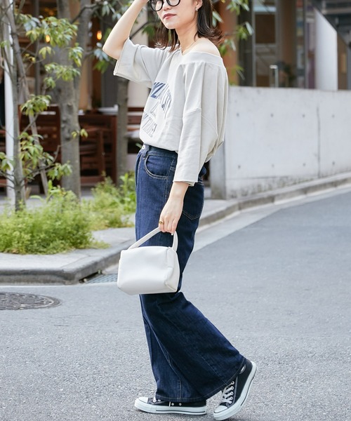 チャオ セール】レースパネルシアートップス（Tシャツ/カットソー