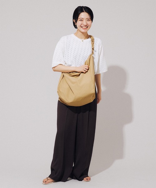 B.C STOCK(ベーセーストック)の「透かし編み ニットTシャツ(ニット/セーター・メンズ・イエロー/ベージュ/ホワイト・SMALL/LARGE/MEDIUM)」の4枚目の写真