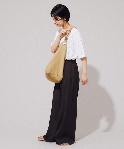 B.C STOCK(ベーセーストック)の「透かし編み ニットTシャツ(ニット/セーター・メンズ・イエロー/ベージュ/ホワイト・SMALL/LARGE/MEDIUM)」の5枚目の写真
