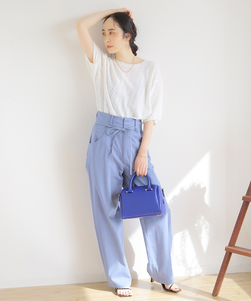 B.C STOCK(ベーセーストック)の「透かし編み ニットTシャツ(ニット/セーター・メンズ・イエロー/ベージュ/ホワイト・SMALL/LARGE/MEDIUM)」の11枚目の写真