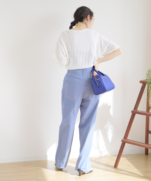 B.C STOCK(ベーセーストック)の「透かし編み ニットTシャツ(ニット/セーター・メンズ・イエロー/ベージュ/ホワイト・SMALL/LARGE/MEDIUM)」の12枚目の写真