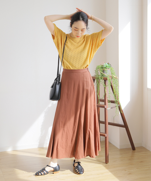 B.C STOCK(ベーセーストック)の「透かし編み ニットTシャツ(ニット/セーター・メンズ・イエロー/ベージュ/ホワイト・SMALL/LARGE/MEDIUM)」の16枚目の写真