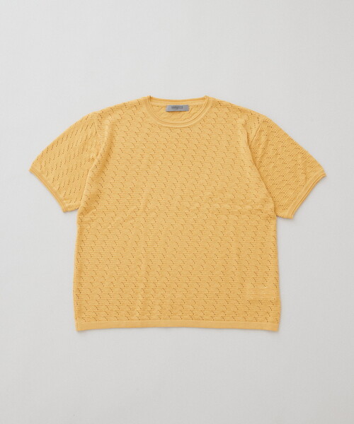 B.C STOCK(ベーセーストック)の「透かし編み ニットTシャツ(ニット/セーター・メンズ・イエロー/ベージュ/ホワイト・SMALL/LARGE/MEDIUM)」の18枚目の写真