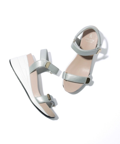 ROPE' PICNIC（ロペピクニック）の「ウェッジソールスニーカーサンダル（サンダル・レディース・ブラック/ベージュ/シルバー・L/M/S）」の3枚目の写真