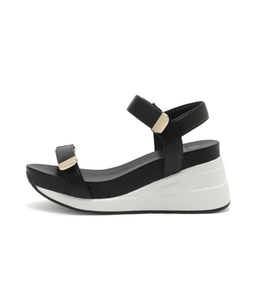 ROPE' PICNIC（ロペピクニック）の「ウェッジソールスニーカーサンダル（サンダル・レディース・ブラック/ベージュ/シルバー・L/M/S）」の4枚目の写真