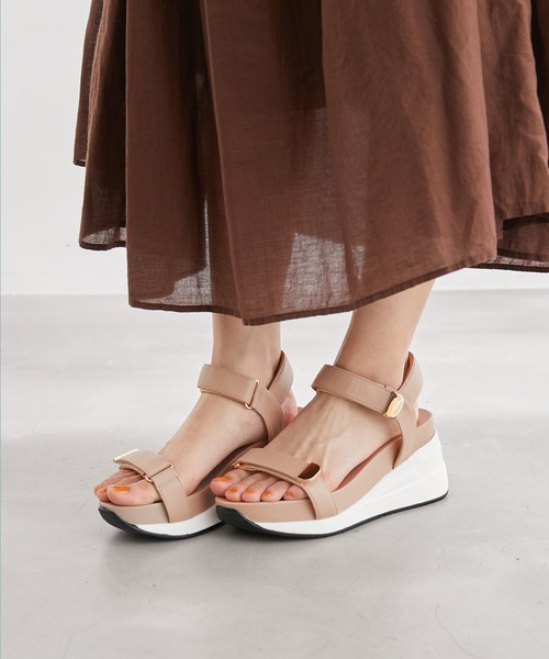 ROPE' PICNIC（ロペピクニック）の「ウェッジソールスニーカーサンダル（サンダル・レディース・ブラック/ベージュ/シルバー・L/M/S）」の12枚目の写真