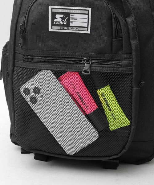 STARTER（スターター）の「ポリエステル フロント3ポケット ラウンド バックパック（バックパック/リュック・メンズ・ブラック・FREE）」の8枚目の写真