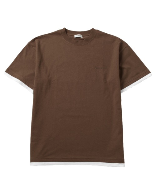 GLAZOS(グラソス)の「【接触冷感】ワンポイントロゴ裾レイヤード半袖Tシャツ(Tシャツ/カットソー・キッズ・ブラウン/ブルーグリーン/ホワイト/ブルー/ブラック/ライトブルー・150cm/170cm/140cm/160cm)」の18枚目の写真