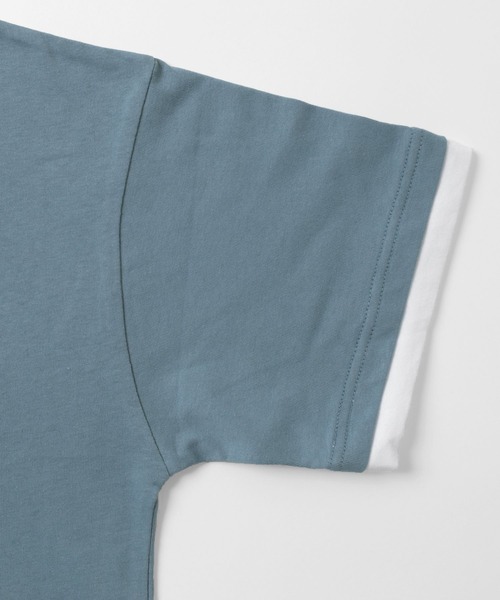 GLAZOS(グラソス)の「【接触冷感】ワンポイントロゴ裾レイヤード半袖Tシャツ(Tシャツ/カットソー・キッズ・ブラウン/ブルーグリーン/ホワイト/ブルー/ブラック/ライトブルー・150cm/170cm/140cm/160cm)」の15枚目の写真