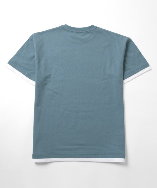 GLAZOS(グラソス)の「【接触冷感】ワンポイントロゴ裾レイヤード半袖Tシャツ(Tシャツ/カットソー・キッズ・ブラウン/ブルーグリーン/ホワイト/ブルー/ブラック/ライトブルー・150cm/170cm/140cm/160cm)」の13枚目の写真