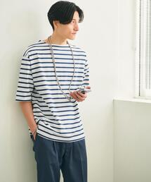 green label relaxing（グリーンレーベルリラクシング）の「GIZA バスクボーダー Tシャツ（Tシャツ/カットソー・メンズ）」