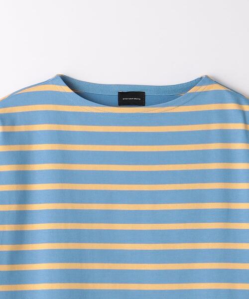 green label relaxing（グリーンレーベルリラクシング）の「GIZA バスクボーダー Tシャツ（Tシャツ/カットソー・メンズ・ライトブルー/ケリー/ネイビー・M/L/XL/S）」の13枚目の写真