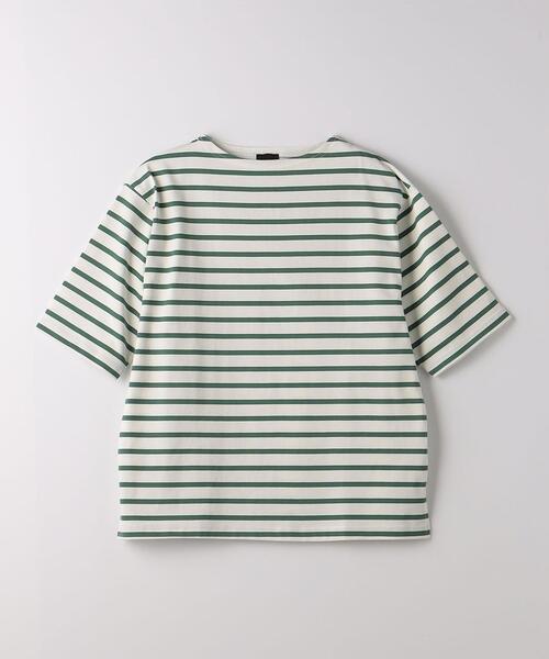 green label relaxing（グリーンレーベルリラクシング）の「GIZA バスクボーダー Tシャツ（Tシャツ/カットソー・メンズ・ライトブルー/ケリー/ネイビー・M/L/XL/S）」の17枚目の写真