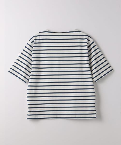 green label relaxing（グリーンレーベルリラクシング）の「GIZA バスクボーダー Tシャツ（Tシャツ/カットソー・メンズ・ライトブルー/ケリー/ネイビー・M/L/XL/S）」の21枚目の写真