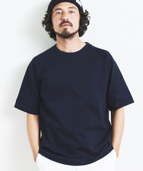 Magine(マージン)の「HEAVY CTN RAGLAN C/N TEE S/S:ヘビーコットン ラグランスリーブ クルーネック 半袖 TEE(Tシャツ/カットソー・メンズ・ブラック/チャコールグレー/グレー/ネイビー/ホワイト・44/46/48)」の2枚目の写真