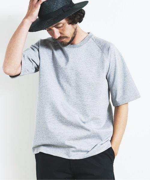 Magine(マージン)の「HEAVY CTN RAGLAN C/N TEE S/S:ヘビーコットン ラグランスリーブ クルーネック 半袖 TEE(Tシャツ/カットソー・メンズ・ブラック/チャコールグレー/グレー/ネイビー/ホワイト・44/46/48)」の5枚目の写真