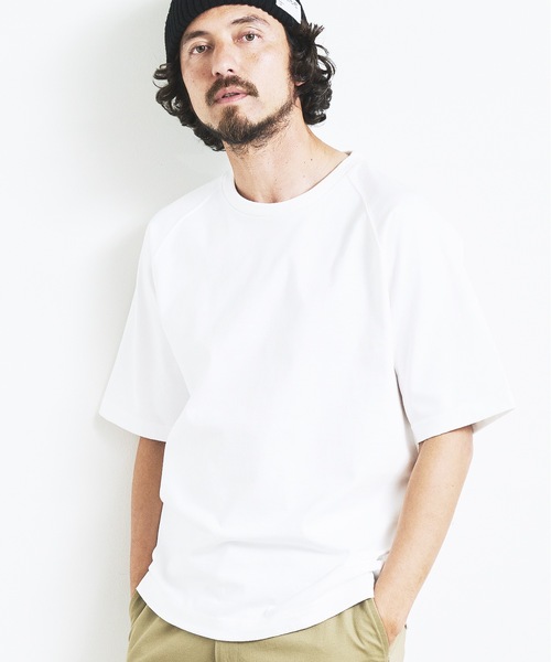 Magine(マージン)の「HEAVY CTN RAGLAN C/N TEE S/S:ヘビーコットン ラグランスリーブ クルーネック 半袖 TEE(Tシャツ/カットソー・メンズ・ブラック/チャコールグレー/グレー/ネイビー/ホワイト・44/46/48)」の3枚目の写真