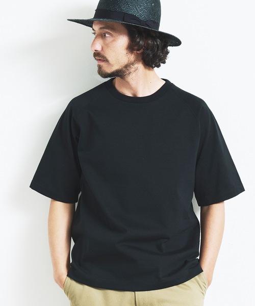 Magine(マージン)の「HEAVY CTN RAGLAN C/N TEE S/S:ヘビーコットン ラグランスリーブ クルーネック 半袖 TEE(Tシャツ/カットソー・メンズ・ブラック/チャコールグレー/グレー/ネイビー/ホワイト・44/46/48)」の1枚目の写真