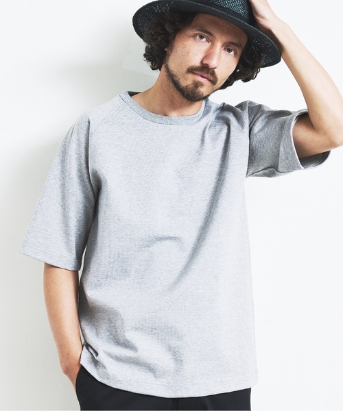Magine(マージン)の「HEAVY CTN RAGLAN C/N TEE S/S:ヘビーコットン ラグランスリーブ クルーネック 半袖 TEE(Tシャツ/カットソー・メンズ・ブラック/チャコールグレー/グレー/ネイビー/ホワイト・44/46/48)」の16枚目の写真