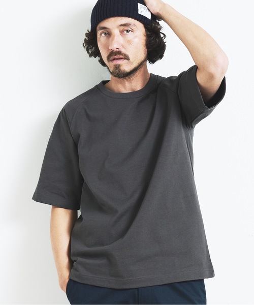 Magine(マージン)の「HEAVY CTN RAGLAN C/N TEE S/S:ヘビーコットン ラグランスリーブ クルーネック 半袖 TEE(Tシャツ/カットソー・メンズ・ブラック/チャコールグレー/グレー/ネイビー/ホワイト・44/46/48)」の12枚目の写真